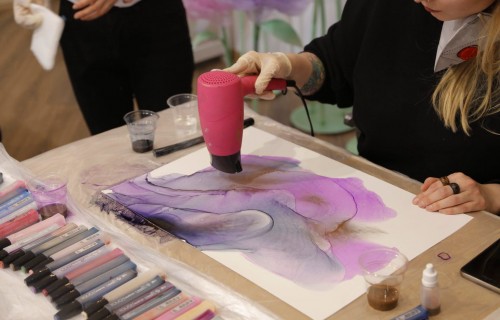 Фото, Мастер класс по рисованию алкогольными чернилами «Alcohol Ink»