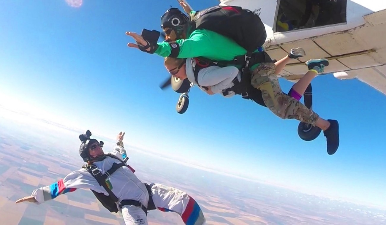 Стрибок з парашутом в тандемі з відеозйомкою