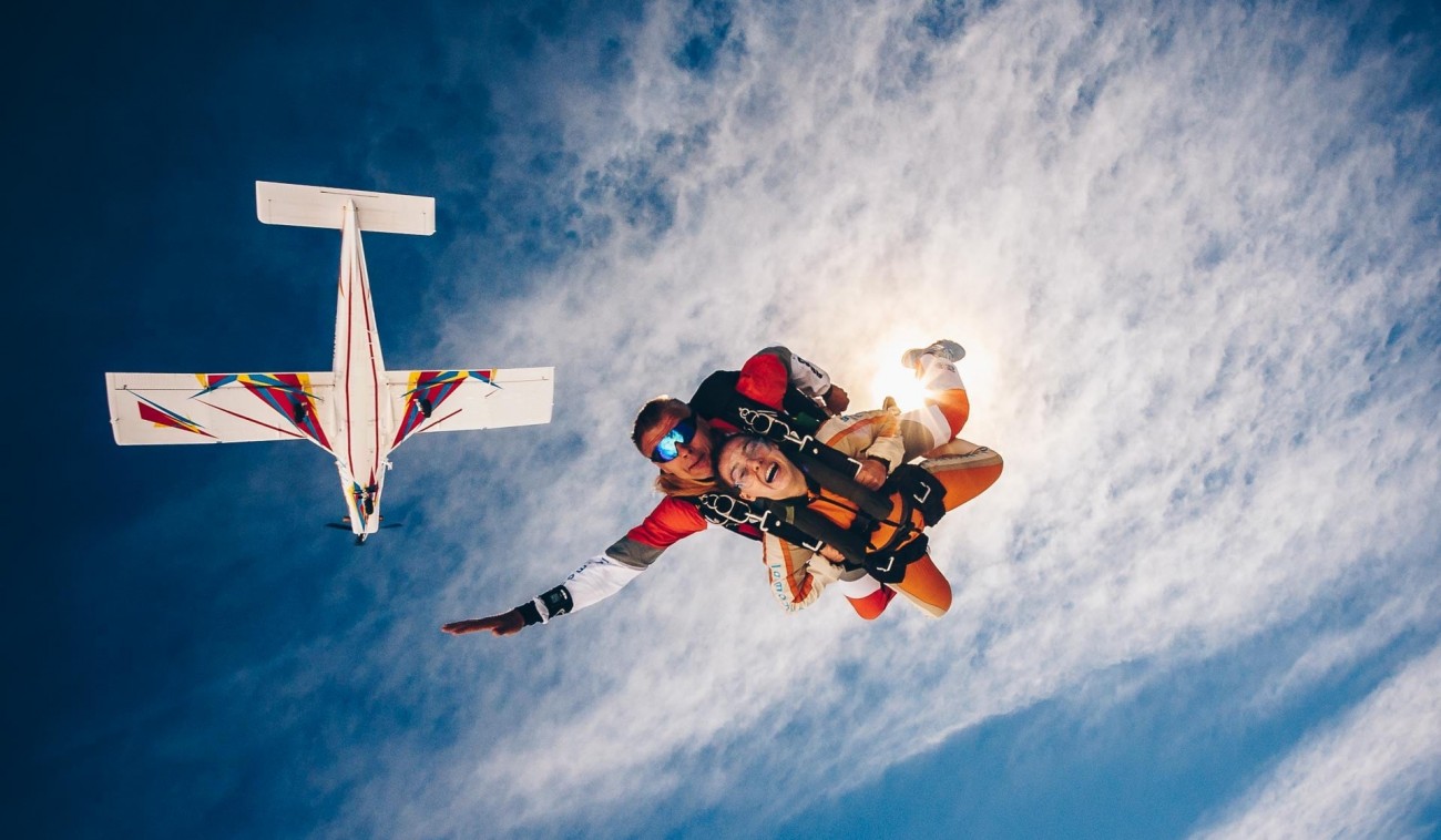 Прыжок с парашютом в тандеме для двоих