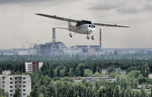 Фото, Полет на самолете Cessna 172 в Чернобыль для двоих