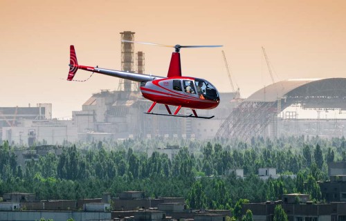 Фото, Полет на вертолете Robinson R44 в Чернобыль