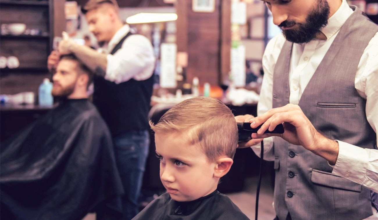 Стрижка для папы и сына