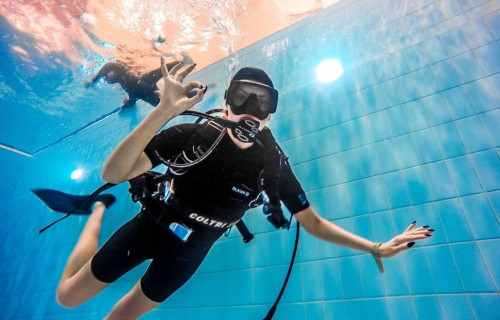Фото, Урок дайвинга